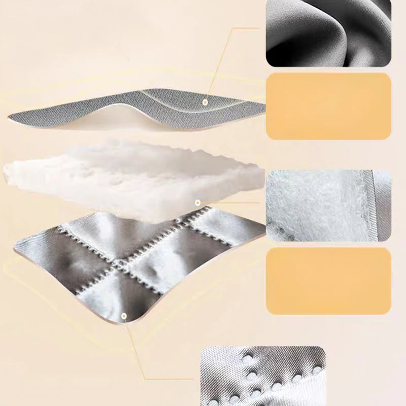 Rideau occultant thermique matelassé gris et beige pour chambre et bureau