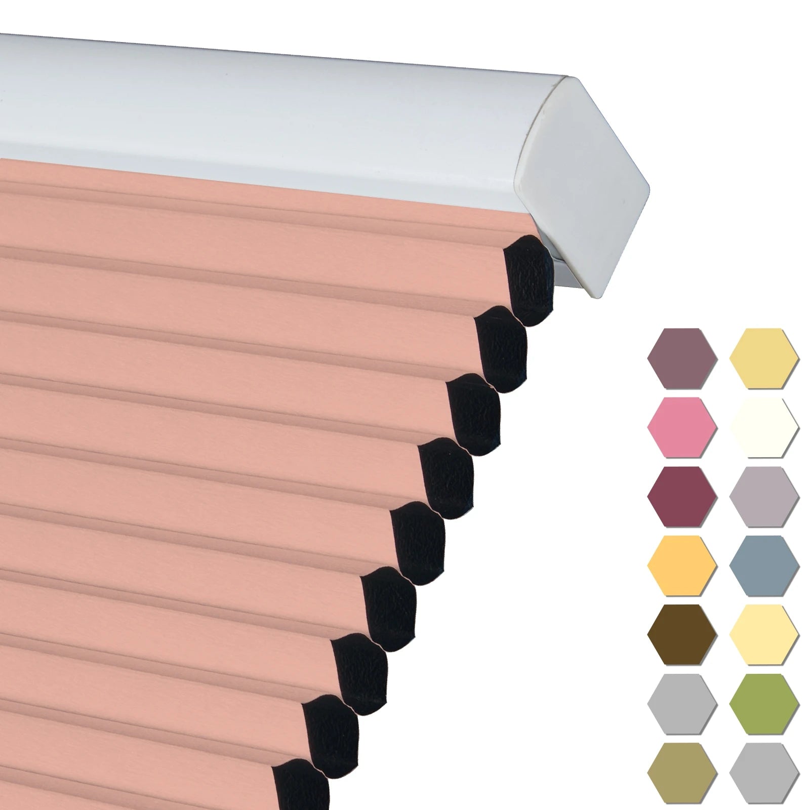 Store cellulaire alvéolaire occultant thermique sans cordon sur mesure pour fenêtre