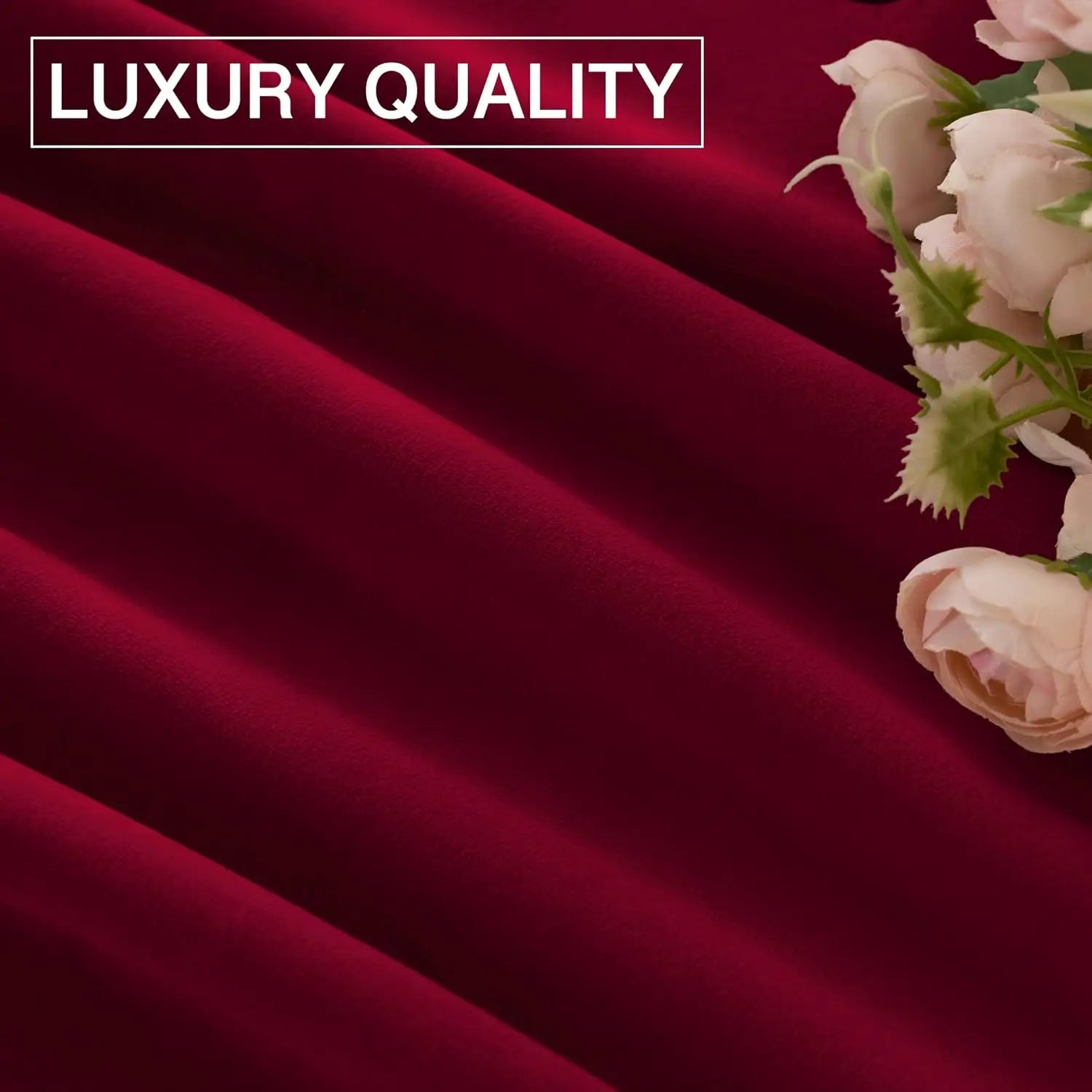 Rideau velours rouge bordeaux tamisant pour chambre et salon
