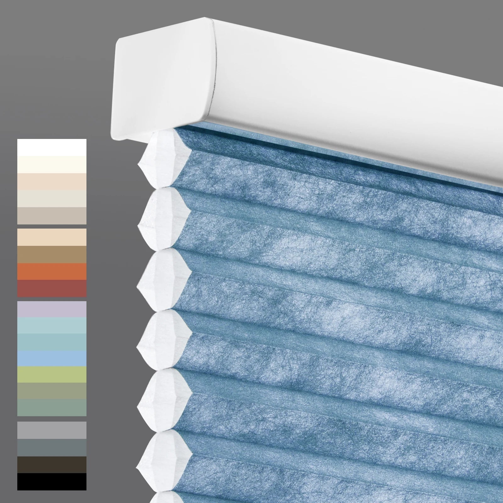 Stores cellulaires sans cordon – Protection de la vie privée, filtre de lumière, stores pliés en polyester, taille personnalisée
