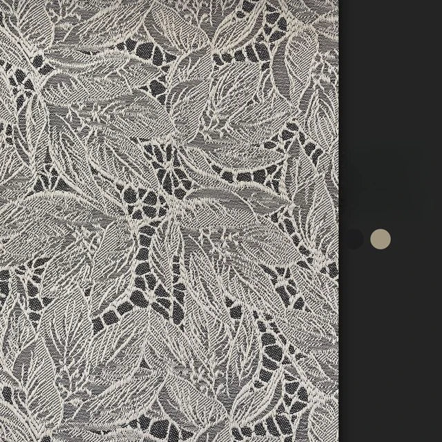 Rideau occultant jacquard dentelle effet feuille pour chambre et salon