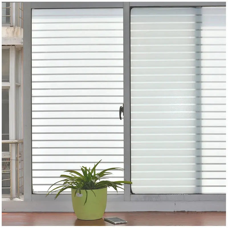 Film adhésif pour vitres | Rayures larges | Protection de la vie privée | Isolation thermique