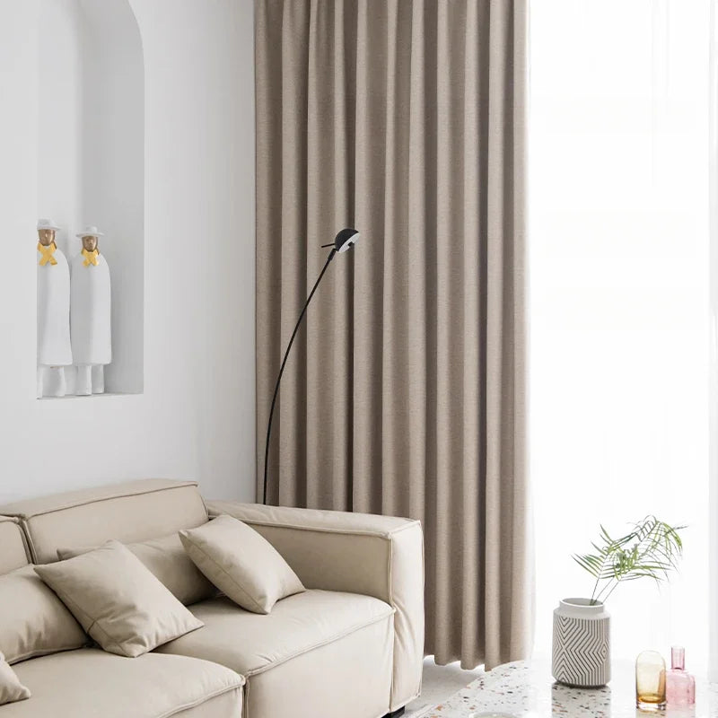 Rideau moderne occultant phonique épais – Grande largeur pour baie vitrée