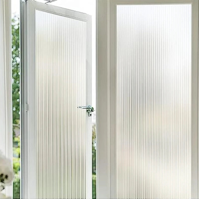 Film occultant dépoli effet cannelé pour fenêtre et paroi de douche, largeur moins de 100 cm