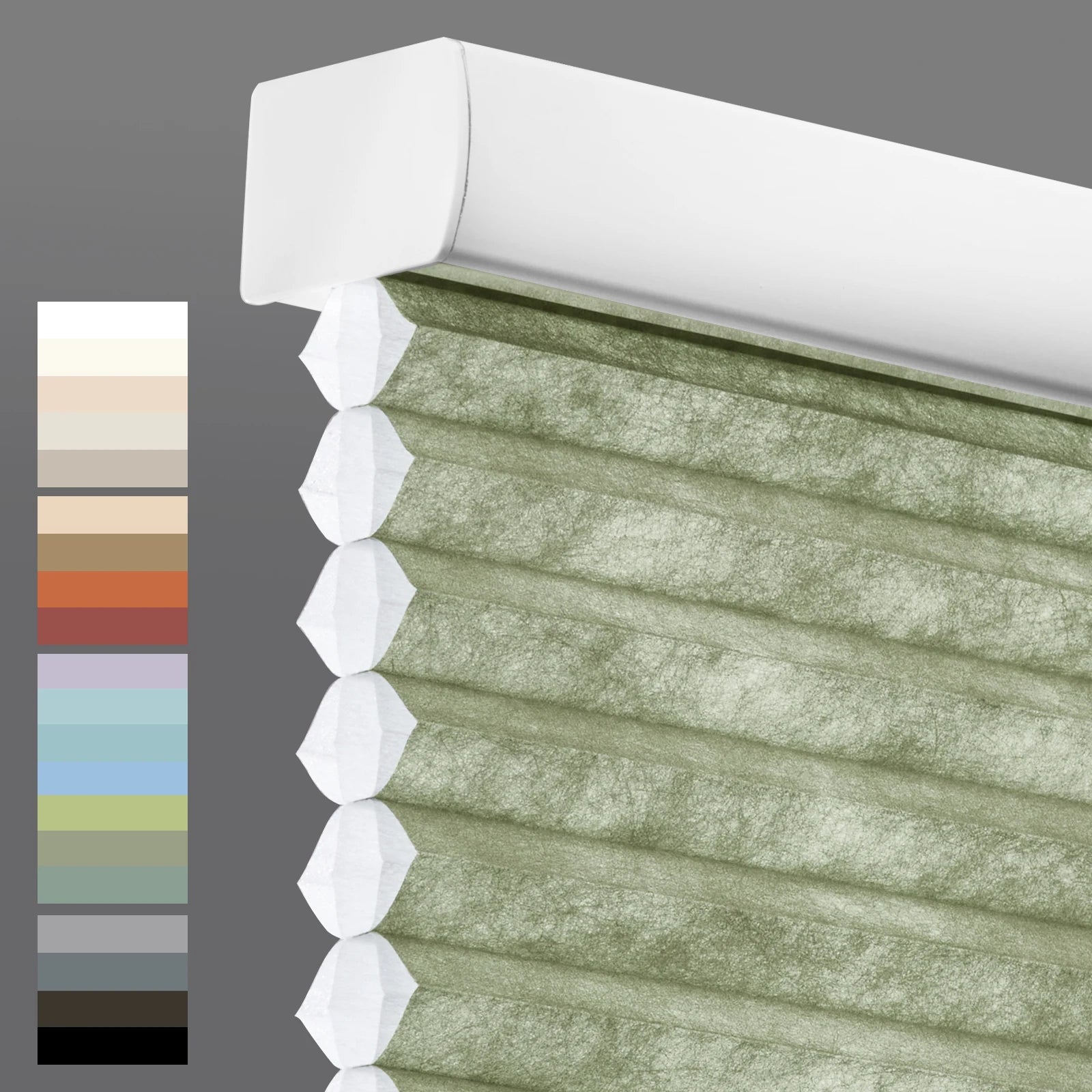 Stores cellulaires sans cordon – Protection de la vie privée, filtre de lumière, stores pliés en polyester, taille personnalisée