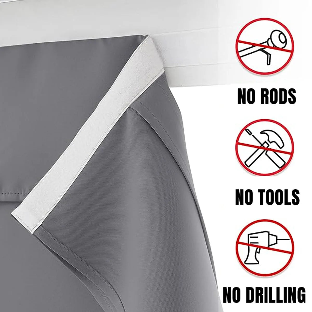 Rideau de porte occultant thermique pour porte-fenêtre et entrée