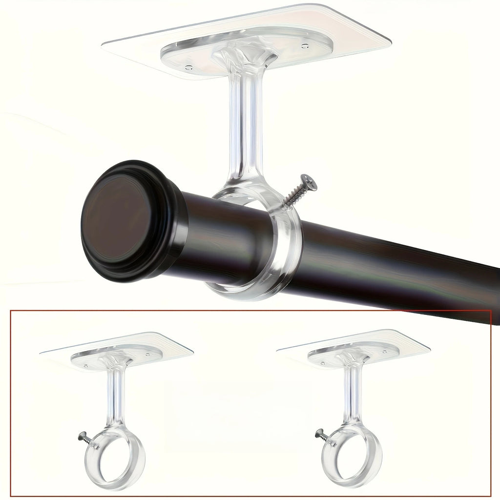 Support de tringle à rideaux non perforant, autocollant et ajustable p
