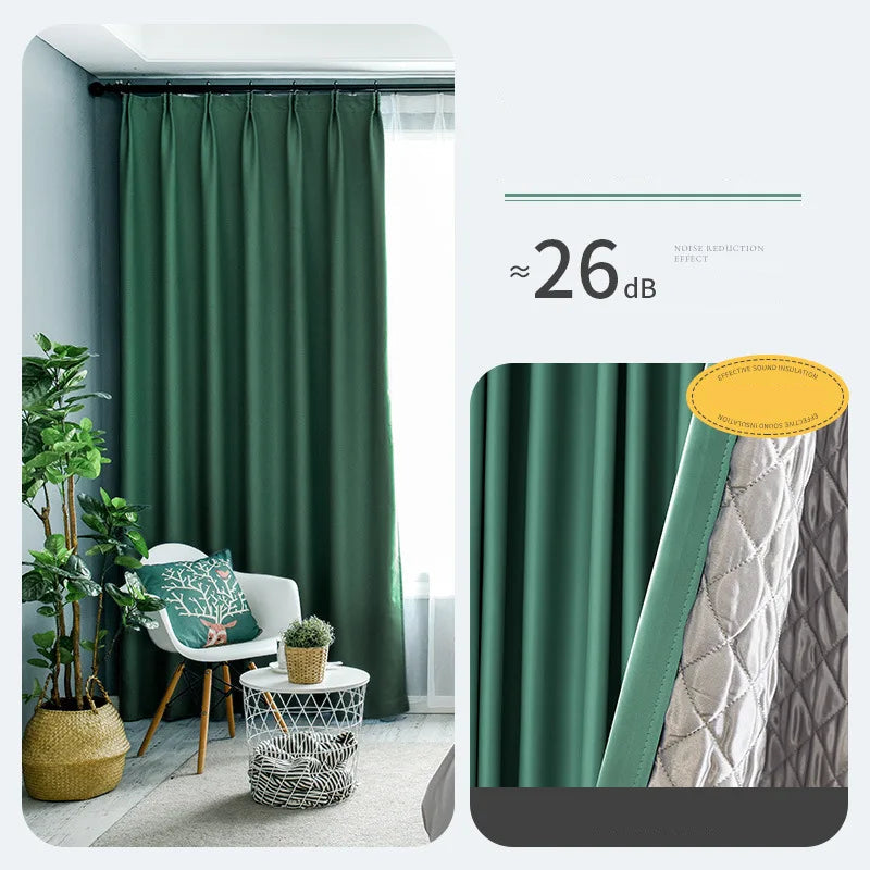 Rideau occultant insonorisant thermique pour salon et chambre