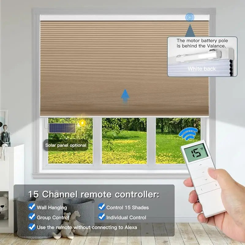 Store motorisé avec contrôle Wi-Fi – Isolation thermique et télécommande, sur mesure