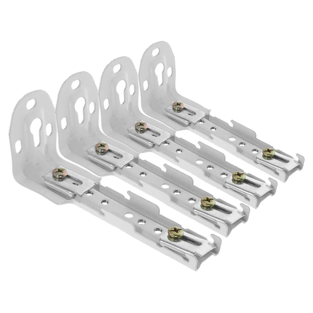 Supports muraux métalliques pour tringle à rideaux double (4 pièces)