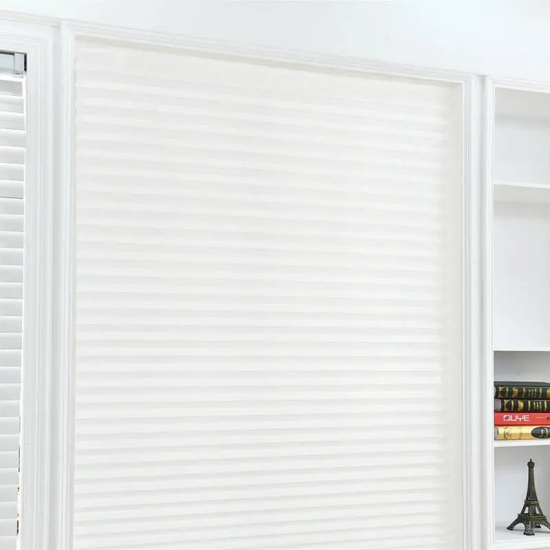 Store plissé adhésif occultant sans perçage tissu non tissé pour fenêtre cuisine et balcon