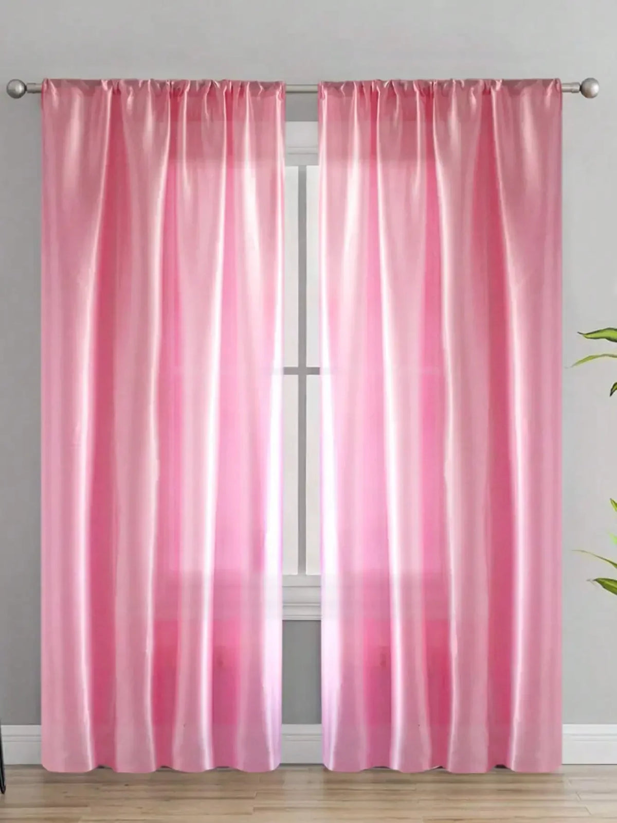 Rideau voilage coloré polyester semi-occultant moderne, largeur 100 à 139 cm