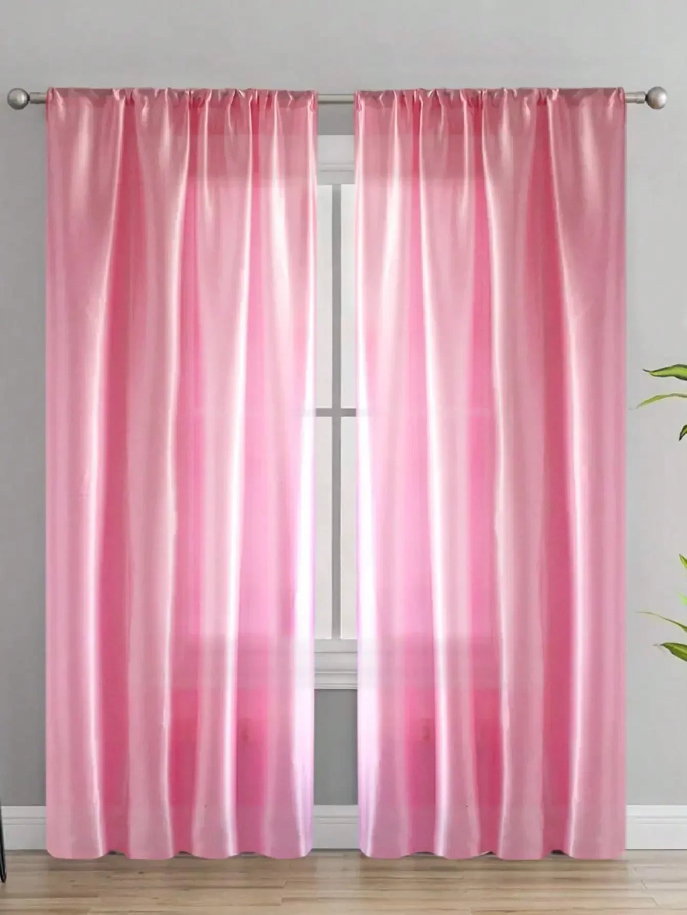 Rideau voilage coloré polyester semi-occultant moderne pour salon ( 1 pièce )