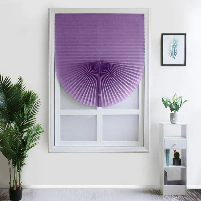 Store plissé adhésif occultant sans perçage tissu non tissé pour fenêtre cuisine et balcon