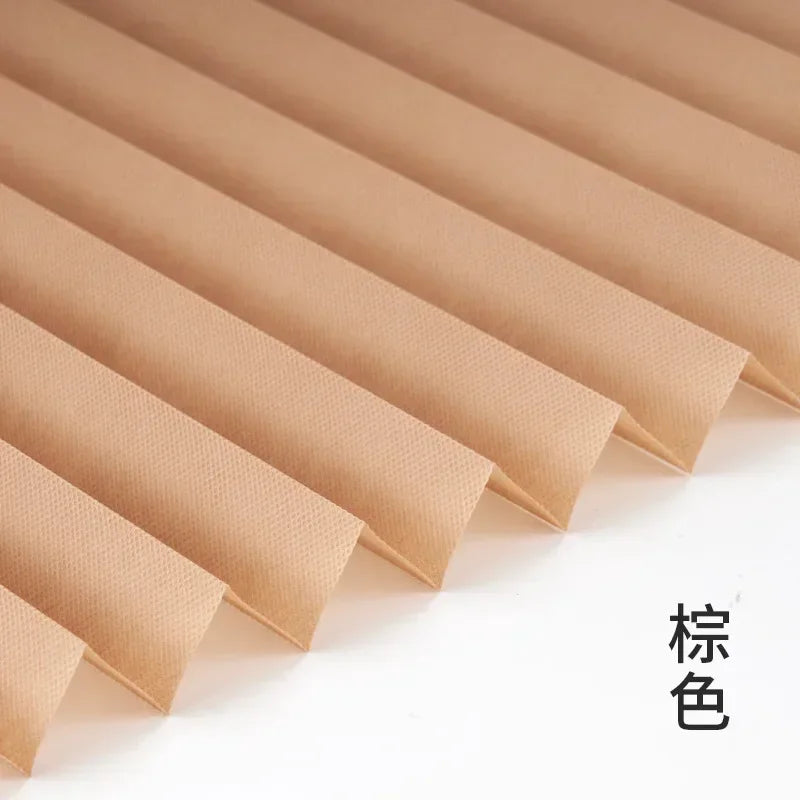 Store plissé adhésif tamisant sans perçage polyester pour fenêtre cuisine et chambre