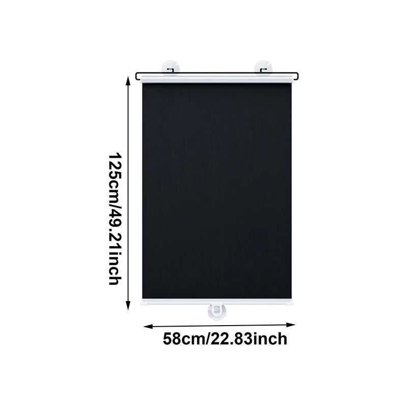 Store enrouleur occultant à ventouses sans perçage réglable pour fenêtre et voiture