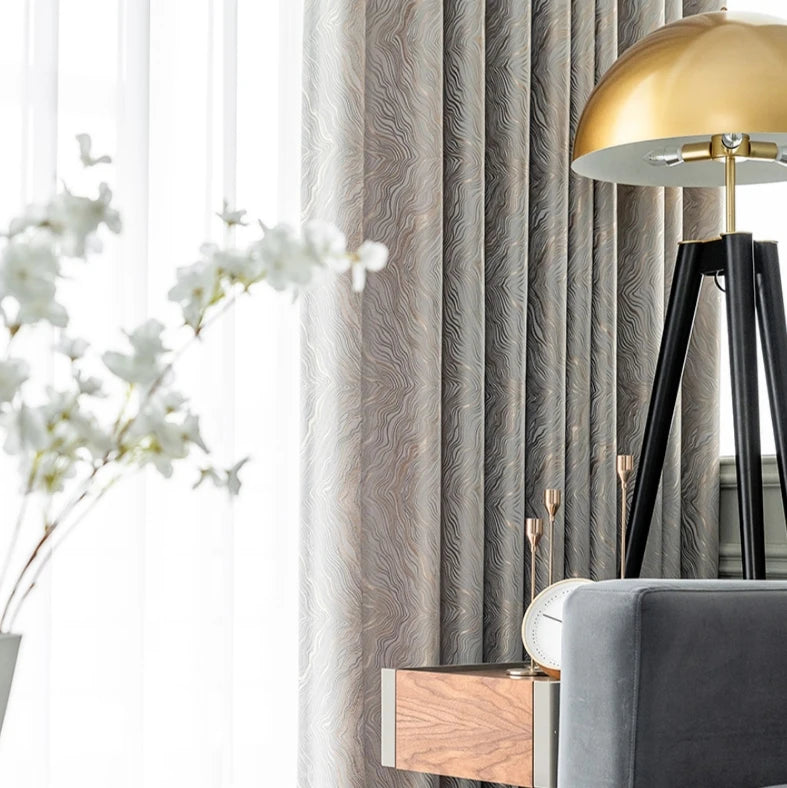 Rideau occultant jacquard multicolore épais pour salon et chambre