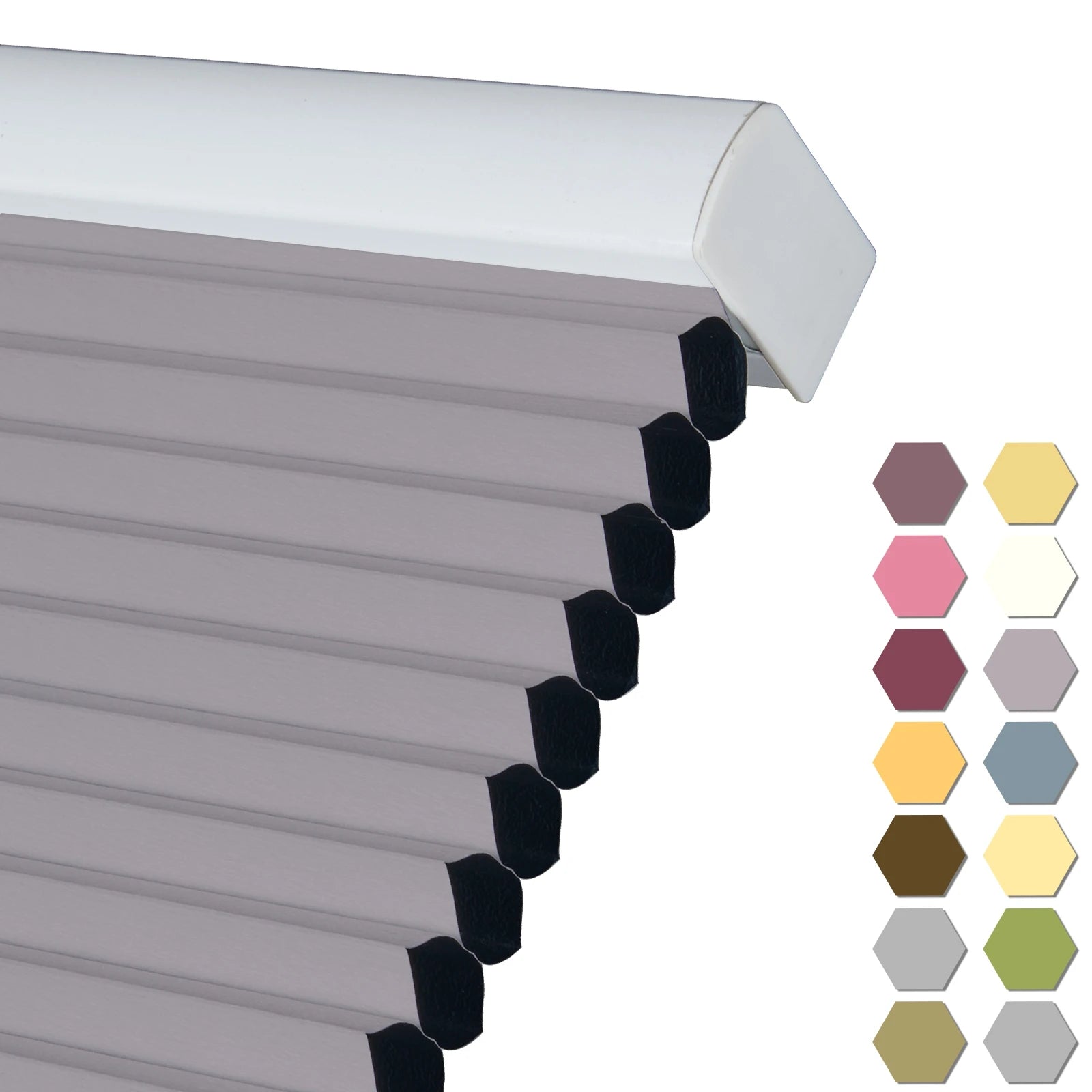 Store cellulaire alvéolaire occultant thermique sans cordon sur mesure pour fenêtre