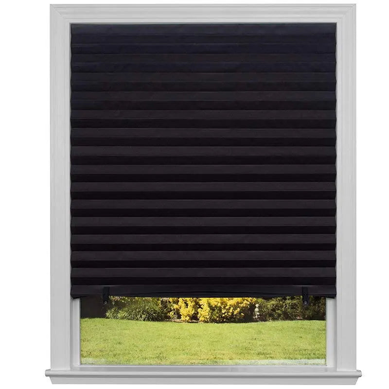 Store plissé adhésif occultant sans perçage tissu non tissé pour fenêtre cuisine et balcon