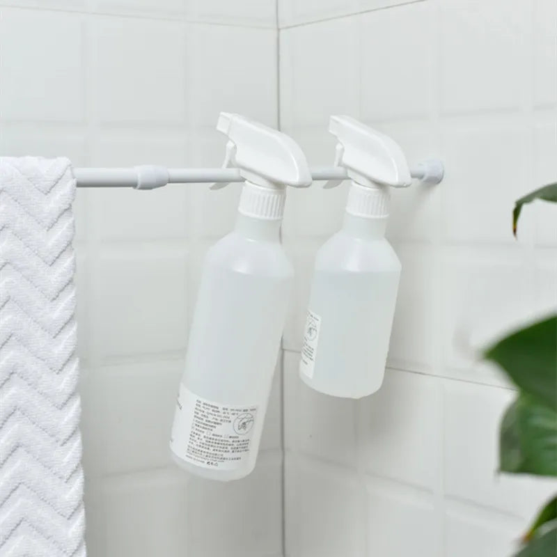 Tringle extensible à pression sans perçage en métal réglable pour rideau et placard
