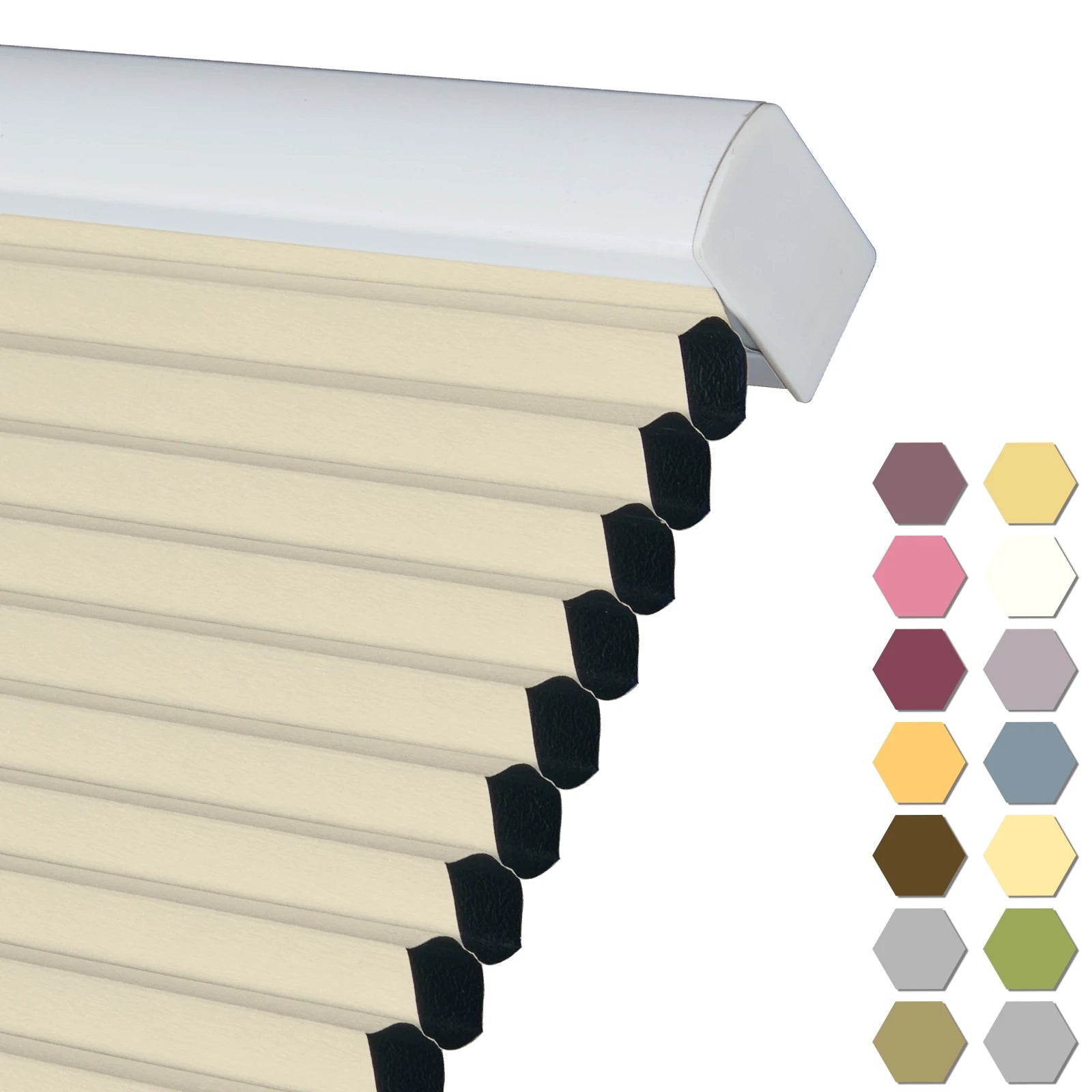 Store cellulaire alvéolaire occultant thermique sans cordon sur mesure pour fenêtre