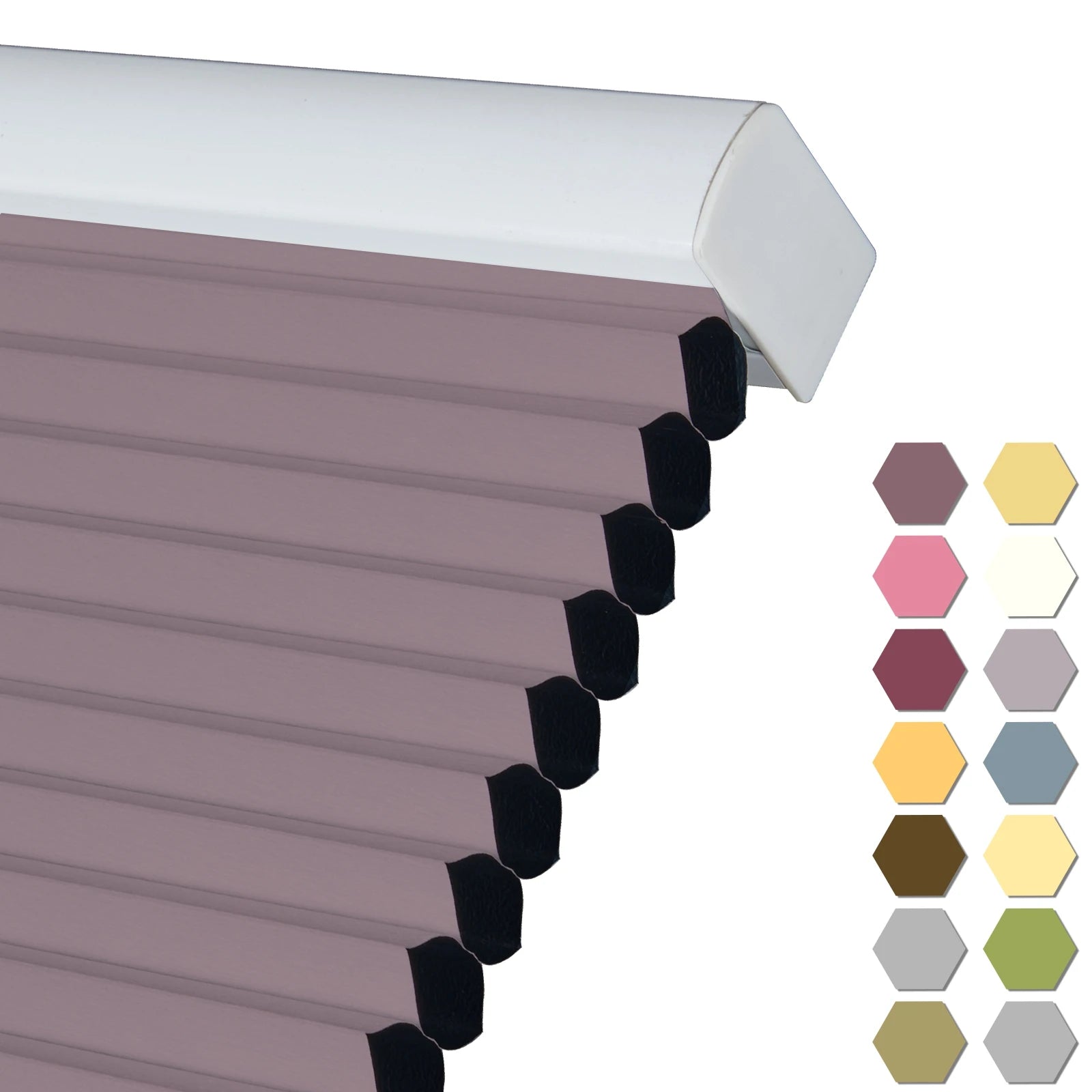 Store cellulaire alvéolaire occultant thermique sans cordon sur mesure pour fenêtre