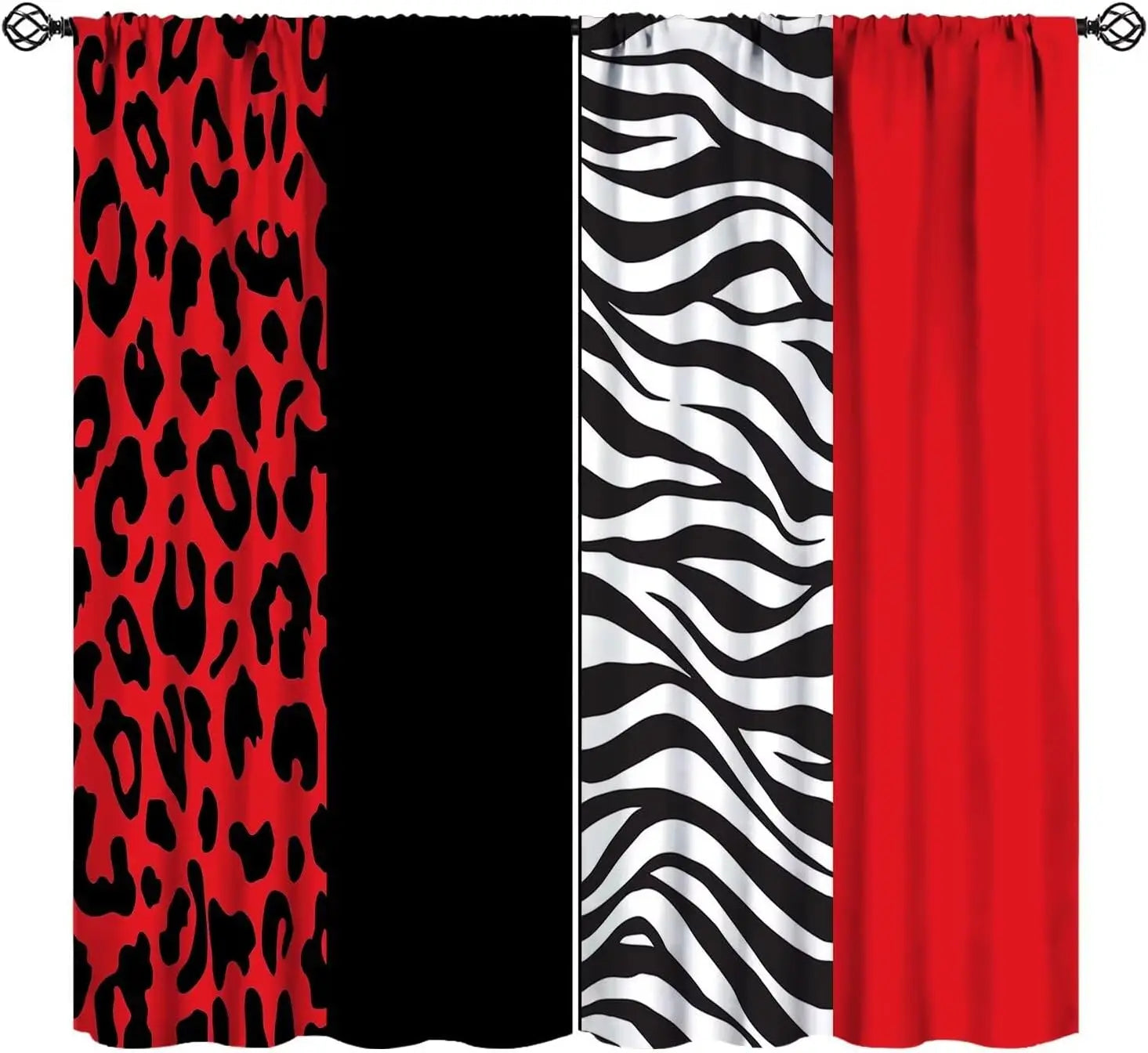 Rideaux léopard jungle occultants à motifs (lot de 2)