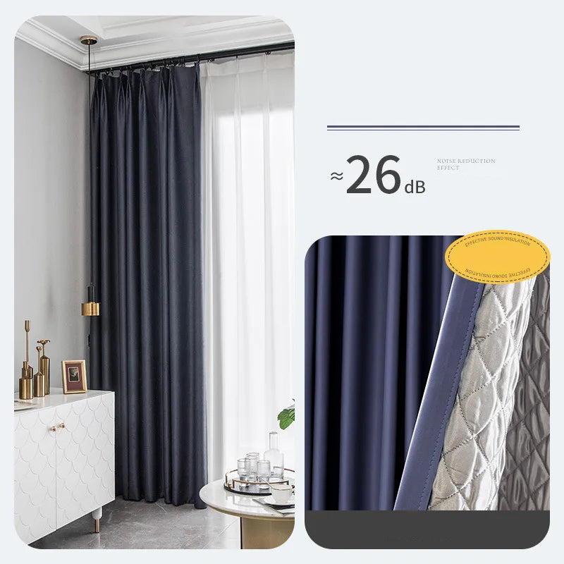 Rideau occultant insonorisant thermique pour salon et chambre