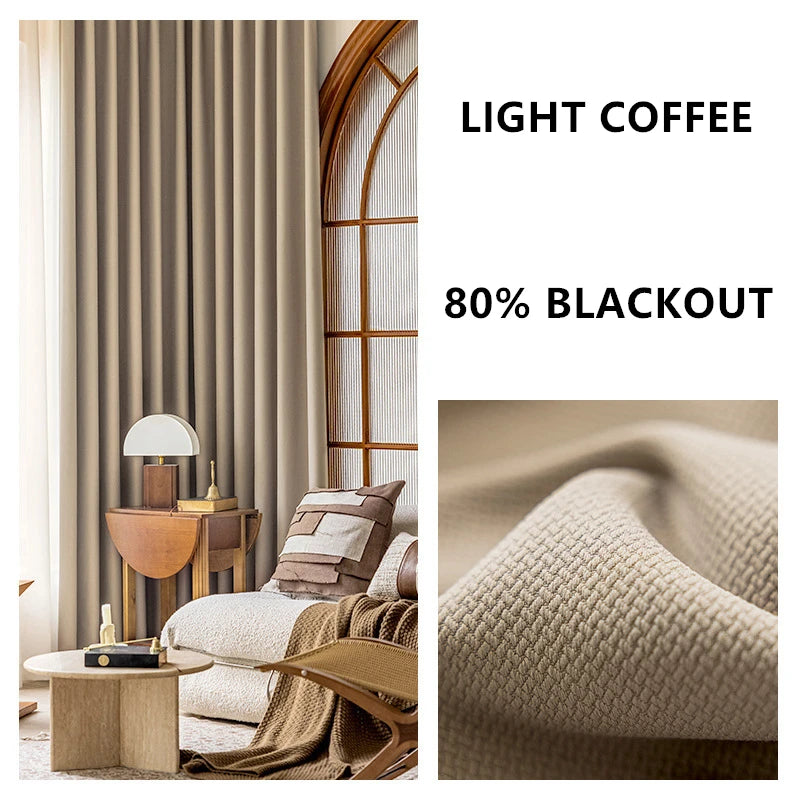 Rideau occultant jacquard double face 85 % pour salon et chambre