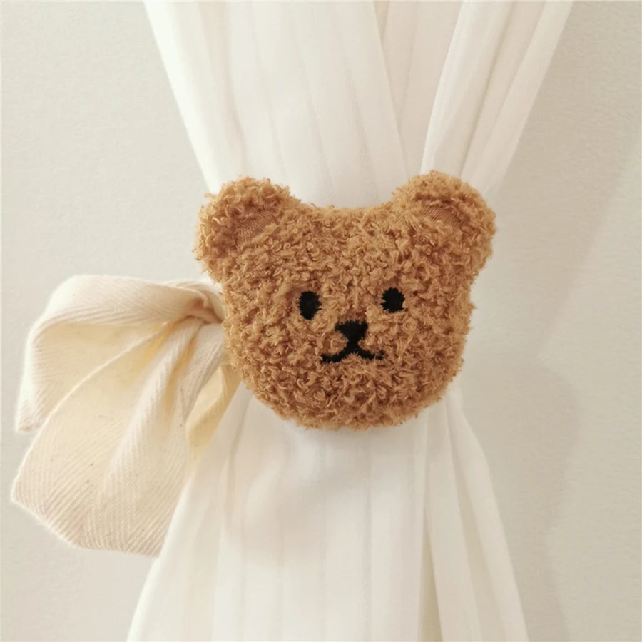 Embrasse de rideau ours en peluche pour décoration de chambre enfant
