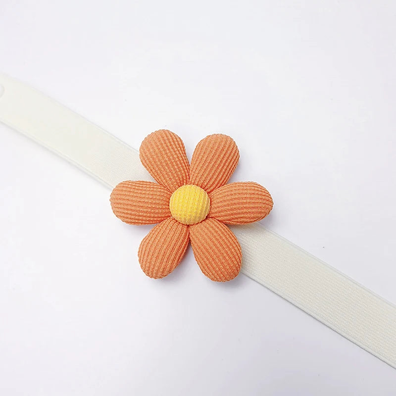 Embrasse de rideau fleur en relief avec bande élastique