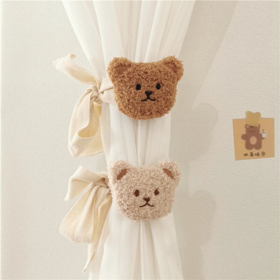 Embrasse de rideau ours en peluche pour décoration de chambre enfant