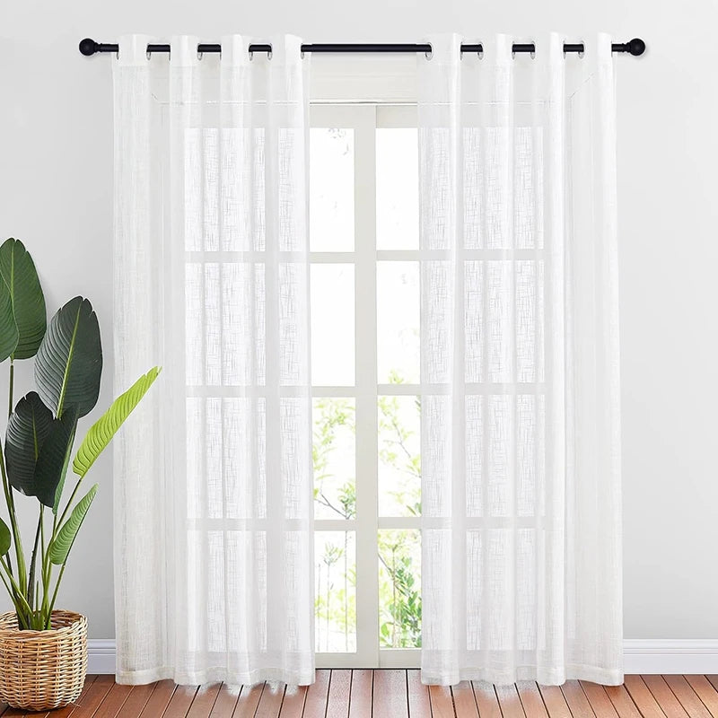 Rideau extérieur imperméable en tulle blanc, hauteur 200 à 239 cm