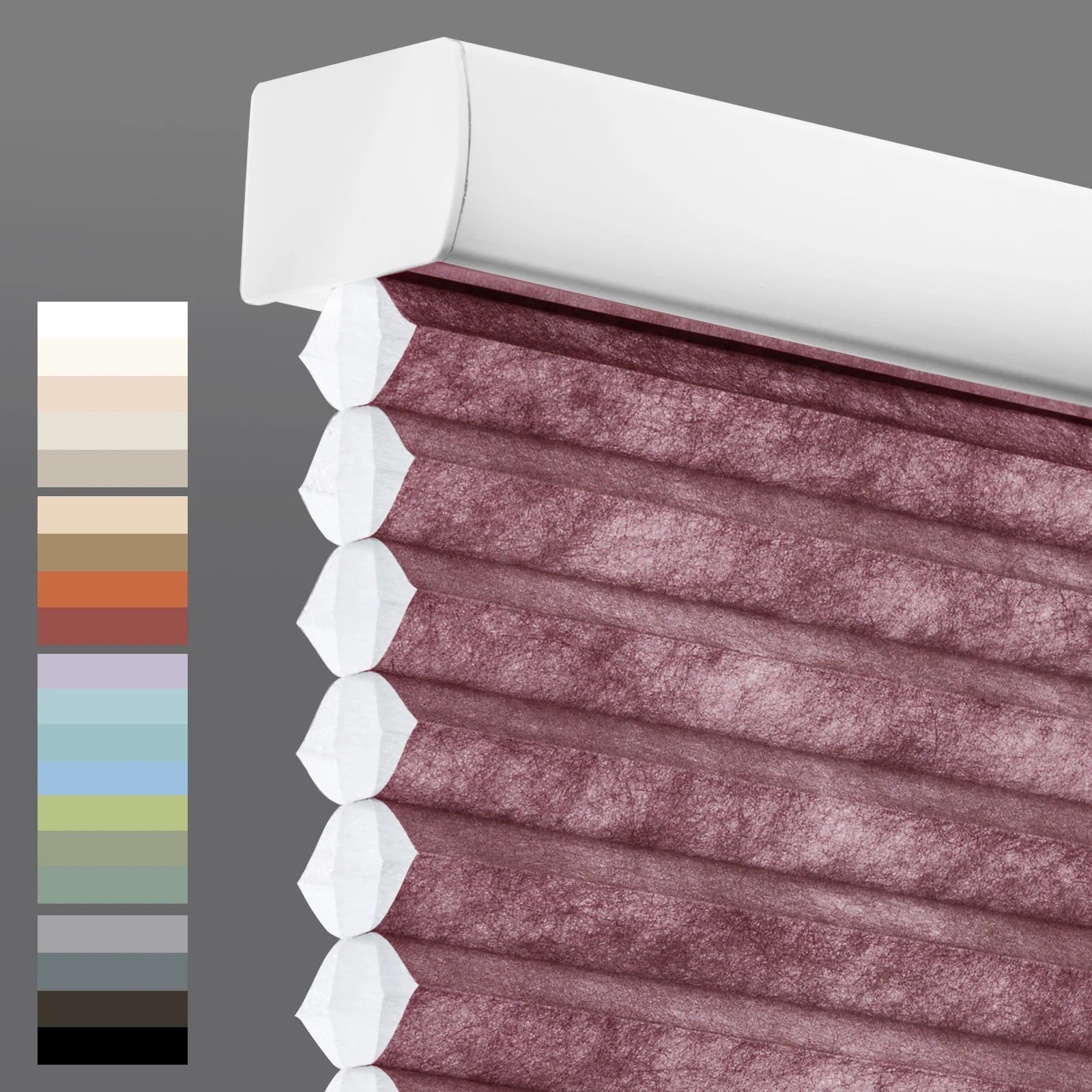Stores cellulaires sans cordon – Protection de la vie privée, filtre de lumière, stores pliés en polyester, taille personnalisée
