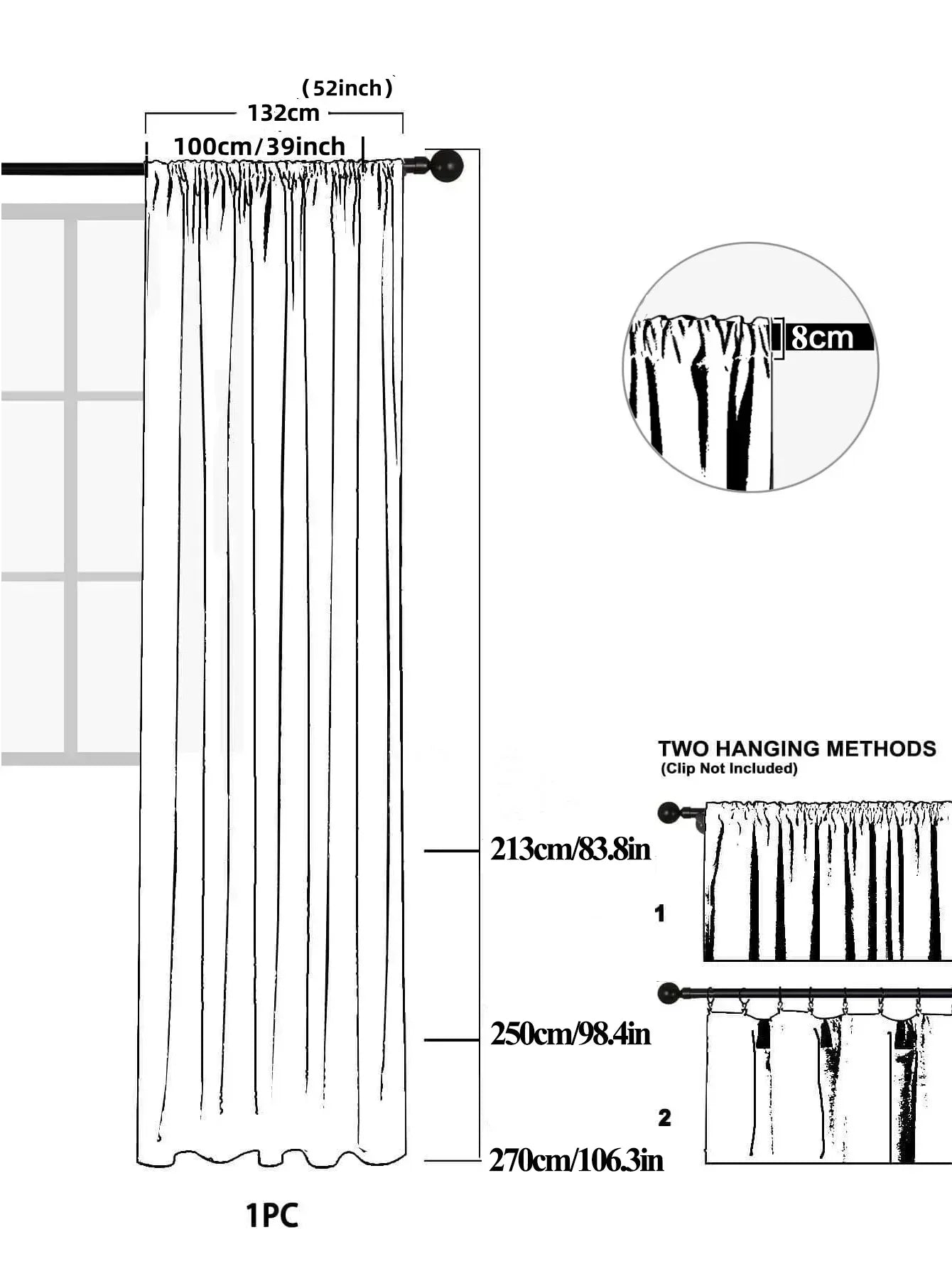Voilage blanc brodé motifs marron style européen tamisant pour salon et chambre
