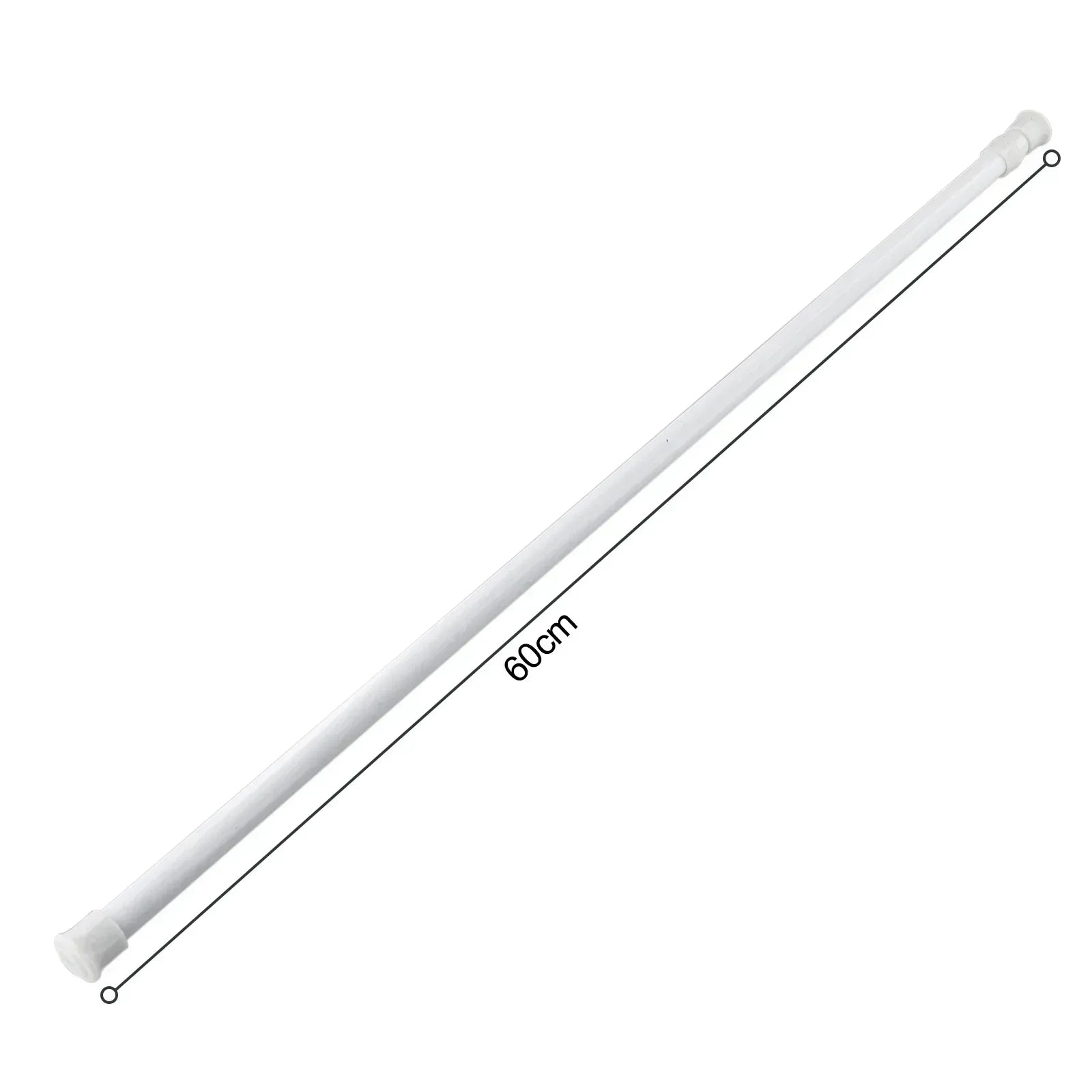 Tringle extensible sans perçage en métal blanc réglable pour rideau et placard