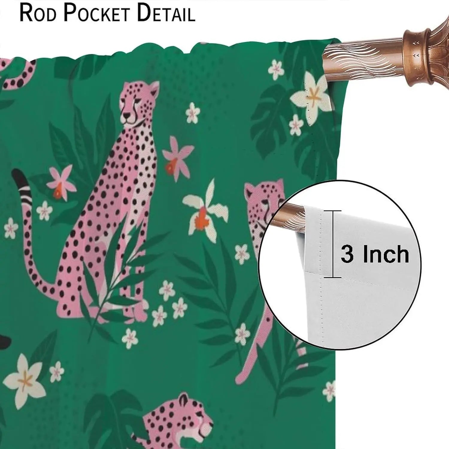 Rideaux léopard jungle occultants à motifs (lot de 2)