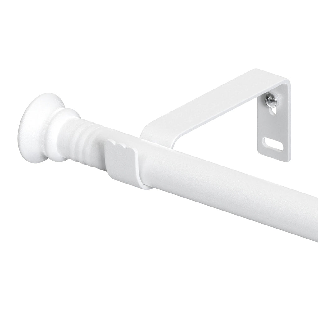 Tringle à rideau ajustable en fer pour petites et grandes fenêtres, blanc