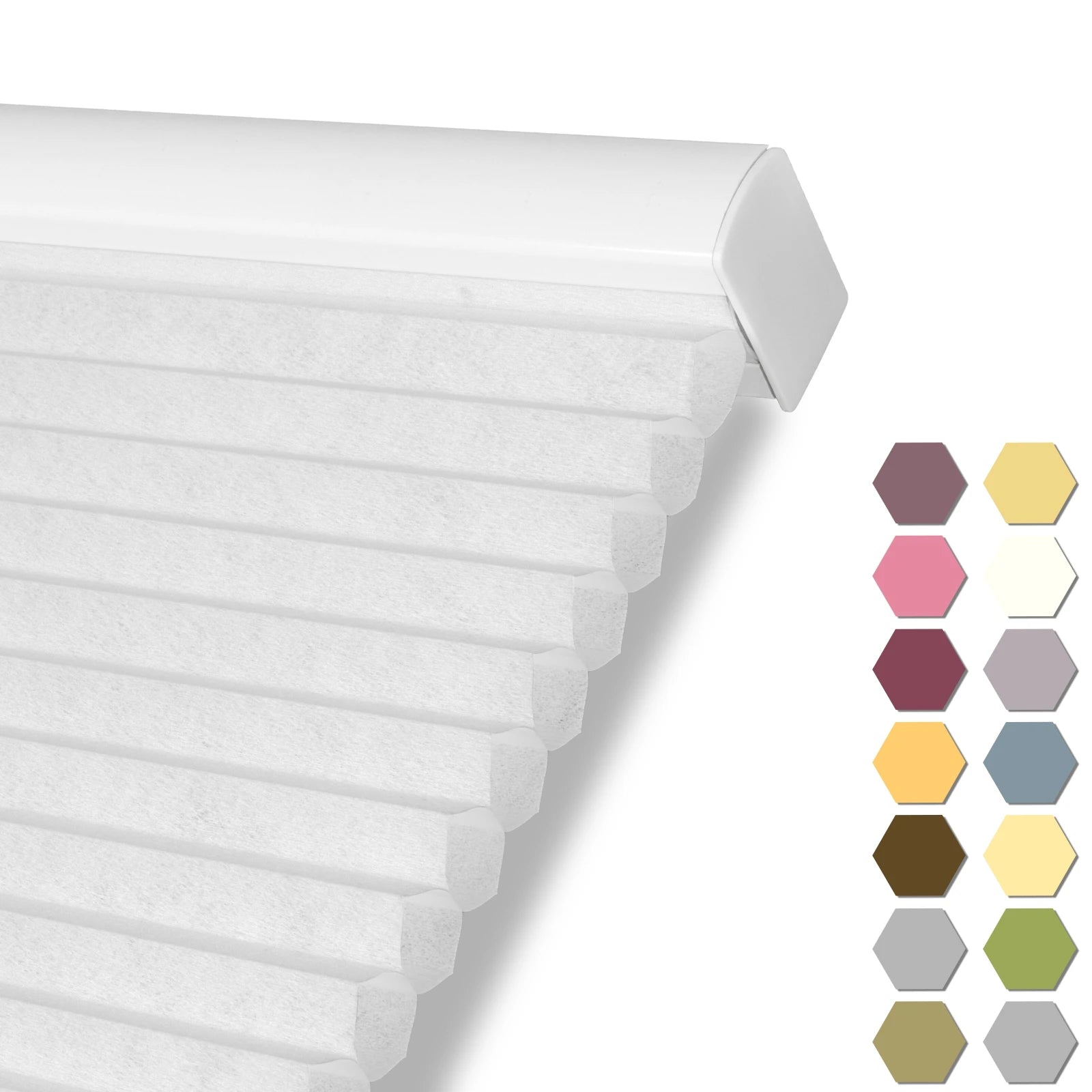 Store cellulaire alvéolaire occultant thermique sans cordon sur mesure pour fenêtre