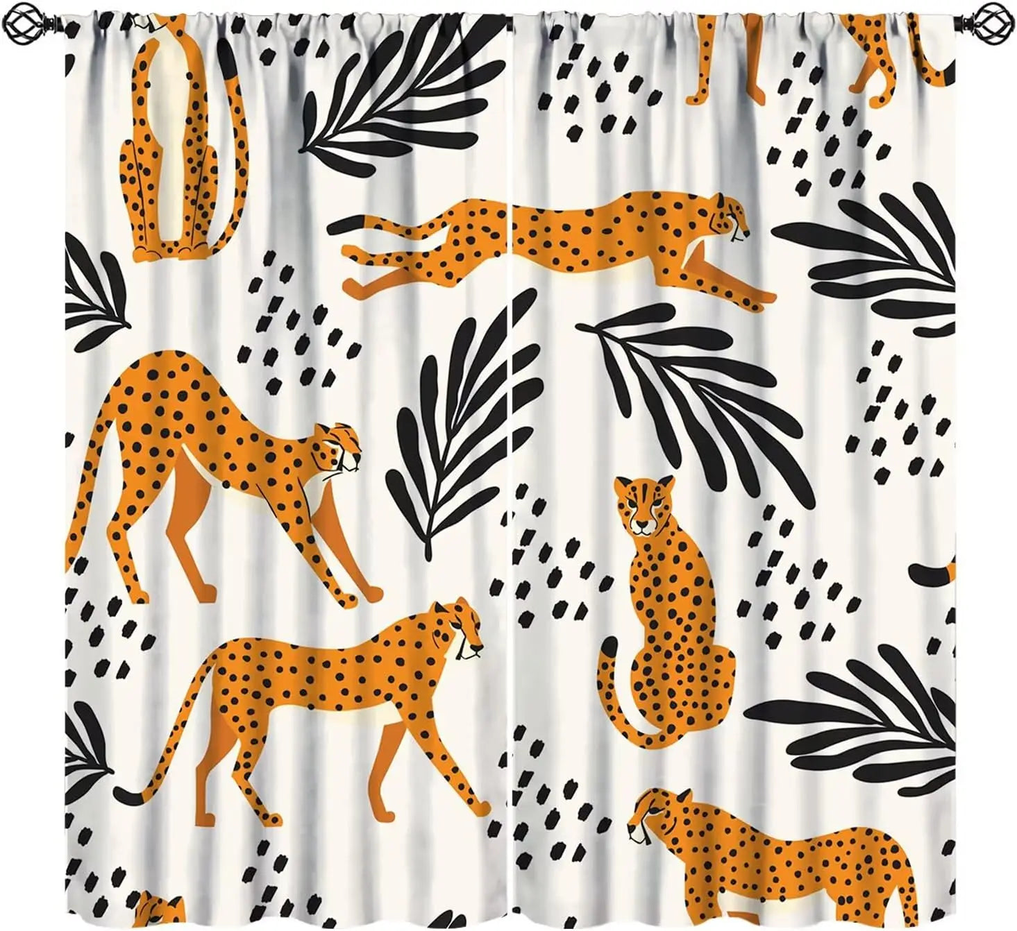 Rideaux léopard jungle occultants à motifs (lot de 2)
