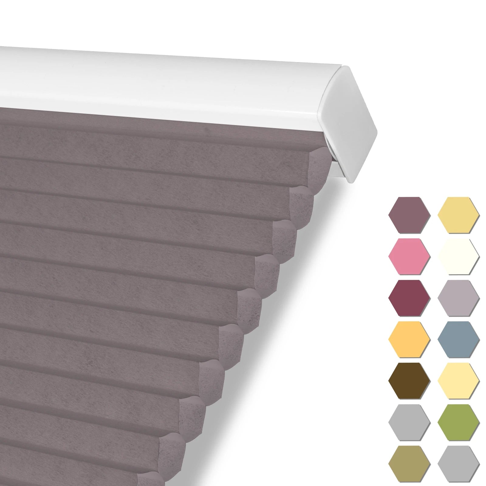 Store cellulaire alvéolaire occultant thermique sans cordon sur mesure pour fenêtre