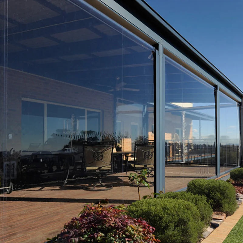 Store Transparent PVC enroulable pour Pergola Extérieure