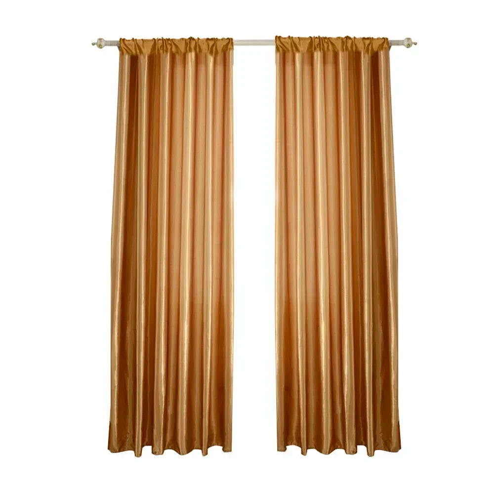 Rideau voilage coloré polyester semi-occultant moderne pour salon ( 1 pièce )