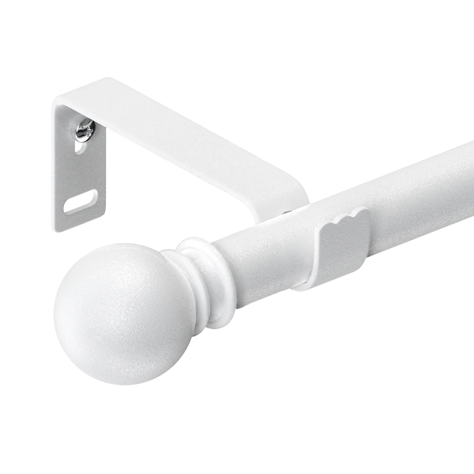 Tringle rideau extensible décorative en métal noir ou blanc pour fenêtre