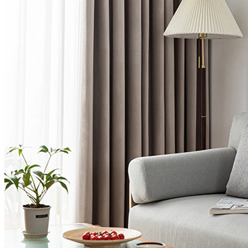 Rideau occultant velours thermique et anti-bruit pour chambre et salon