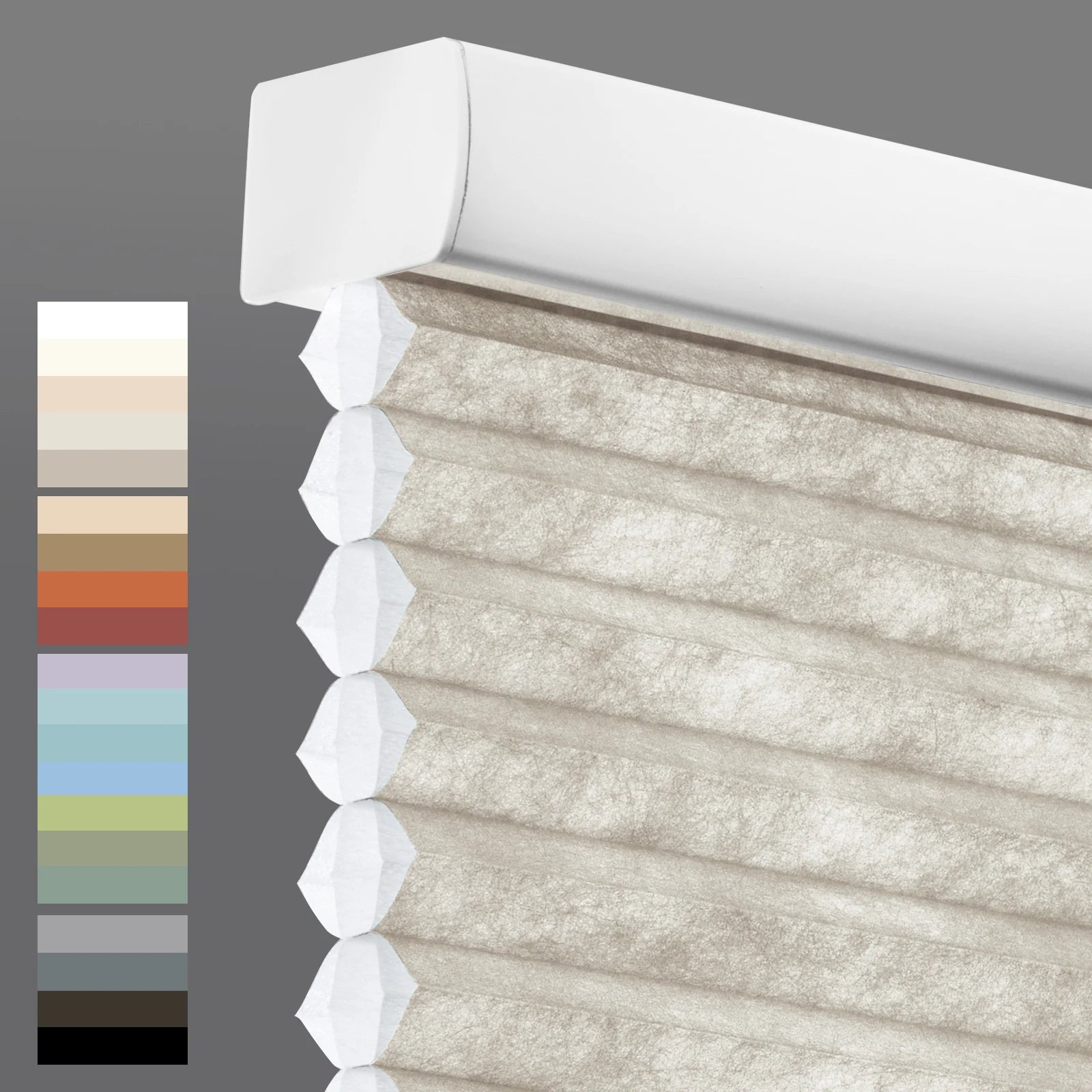 Stores cellulaires sans cordon – Protection de la vie privée, filtre de lumière, stores pliés en polyester, taille personnalisée