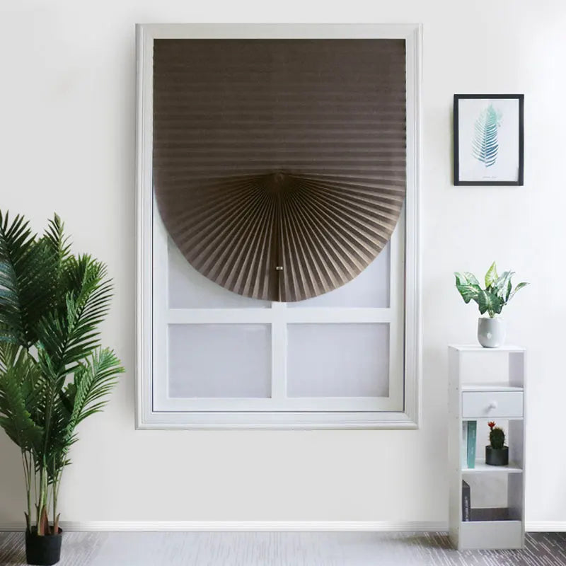 Store plissé adhésif occultant sans perçage tissu non tissé pour fenêtre cuisine et balcon