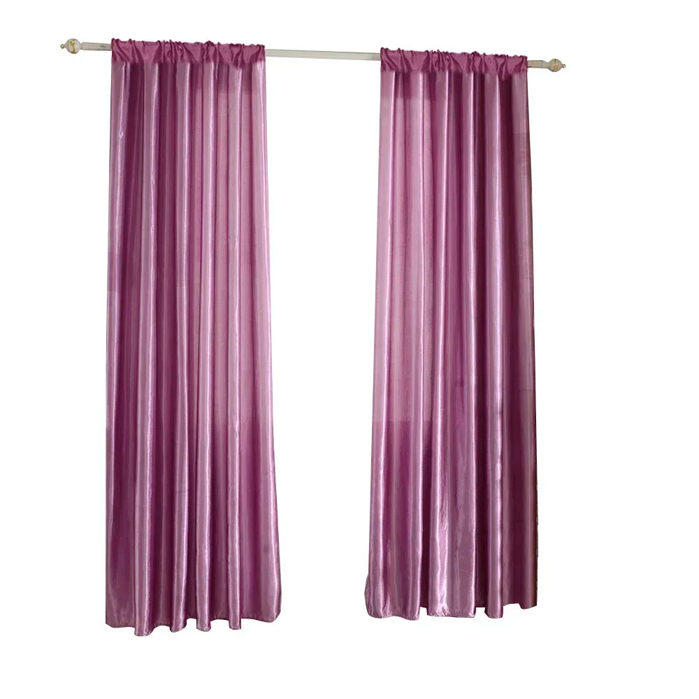 Rideau voilage coloré polyester semi-occultant moderne pour salon ( 1 pièce )