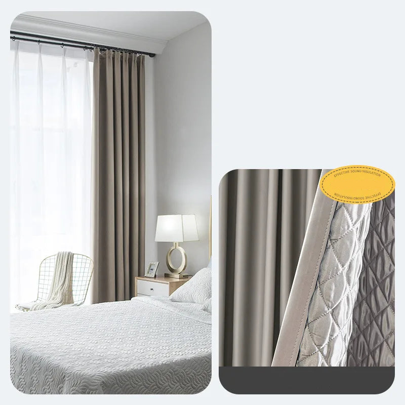 Rideau occultant insonorisant thermique pour salon et chambre