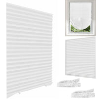 Store plissé adhésif sans perçage en tissu non tissé occultant pour fe, largeur moins de 100 cm